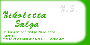 nikoletta salga business card